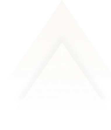 An equilateral triangle outline in a very faint, light beige or off-white color against a solid white background