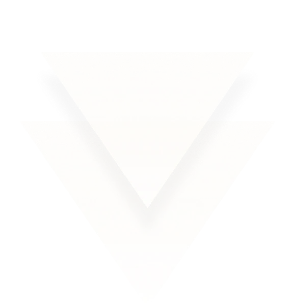 An equilateral triangle outline in a very faint, light beige or off-white color against a solid white background