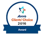 Avvo Clients' Choice 2016 Award badge